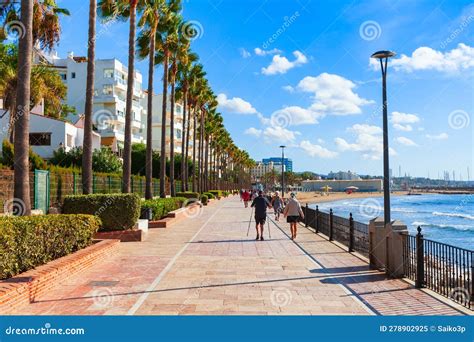 Marbella Beach Promenade In Andalusia Spain Editorial Image Image Of