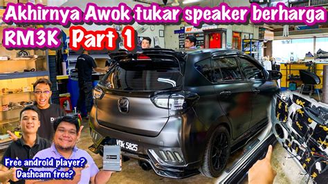 PASANG SPEAKER HARGA RM3000 DEKAT MYVI G3 AWOK NAK BAGI FREE ANDROID