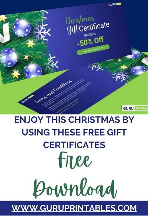 Free Editable Christmas Gift Certificate Template | Christmas gift ...