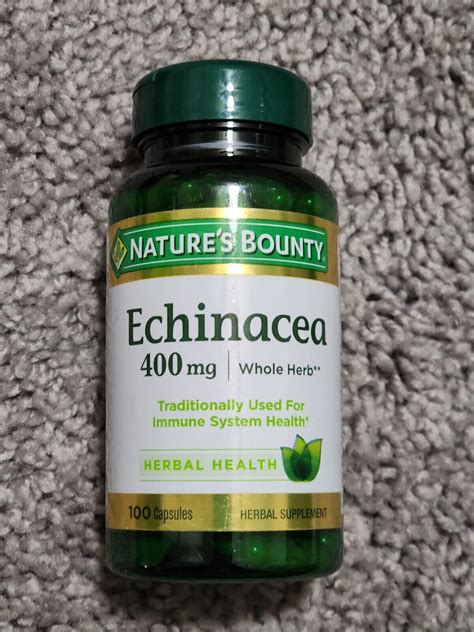 Nature S Bounty Echinacea 400 Mg Herbal Health Supplement 100 Capsules Ebay