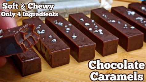 Easy Homemade Chocolate Caramels Recipe ~ Only 4 Ingredients Chocolate Caramel Candy Youtube