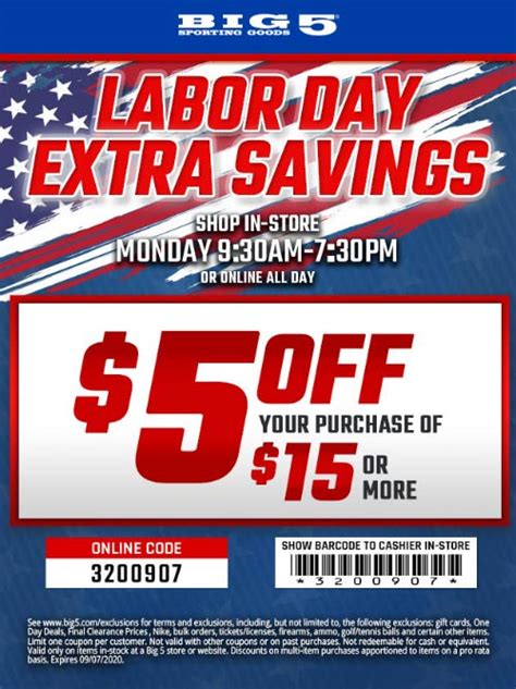 Big 5 Printable Coupon 2023