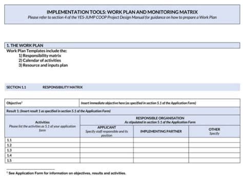 25 Effective Work Plan Templates Excel Word