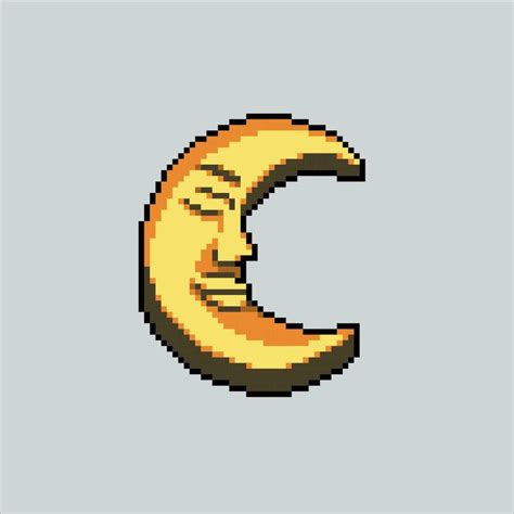 Pixel art illustration Space Moon. Pixelated Moon. Space Moon satellite pixelated for the pixel ...