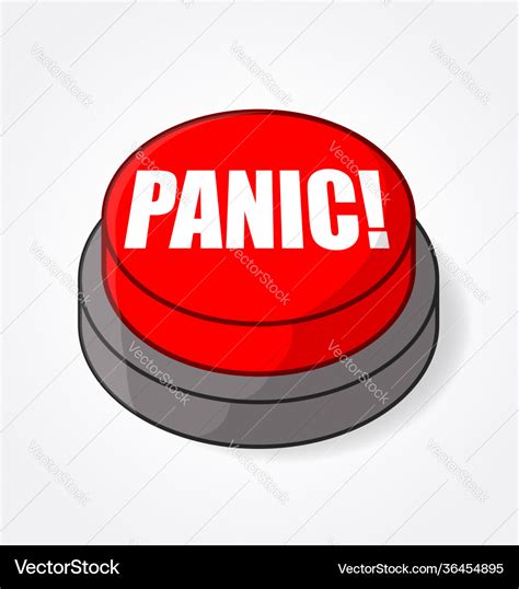 big red panic button royalty  vector image