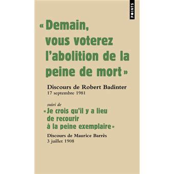 Demain Vous Voterez L Abolition De La Peine De Mort Suivi De Je