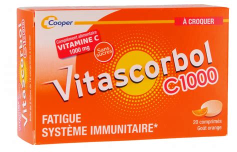 Vitascorbol C1000 vitamine C Cooper système immunitaire