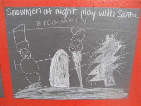 The Passionate Educator: a blog by Mrs. Obach: Snowmen at Night Art