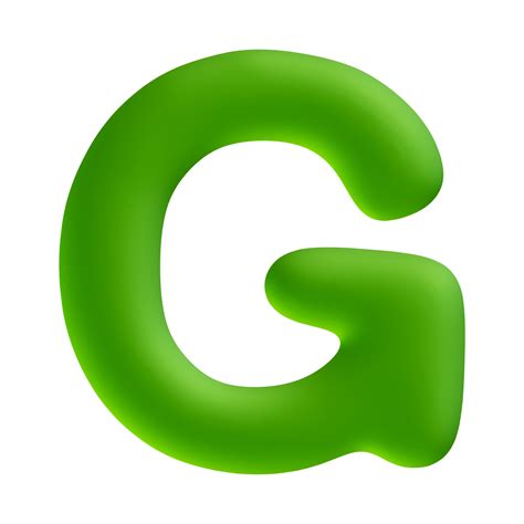 Alphabet Letter G Green 3d Render 19776128 Png