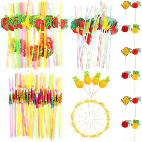 Party Food Set Decor Drinking Straws Beehive Disposable Snacks Stick