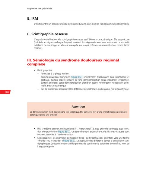 SOLUTION 85 Item 195 Syndrome Douloureux R Gional Complexe Et Ost On