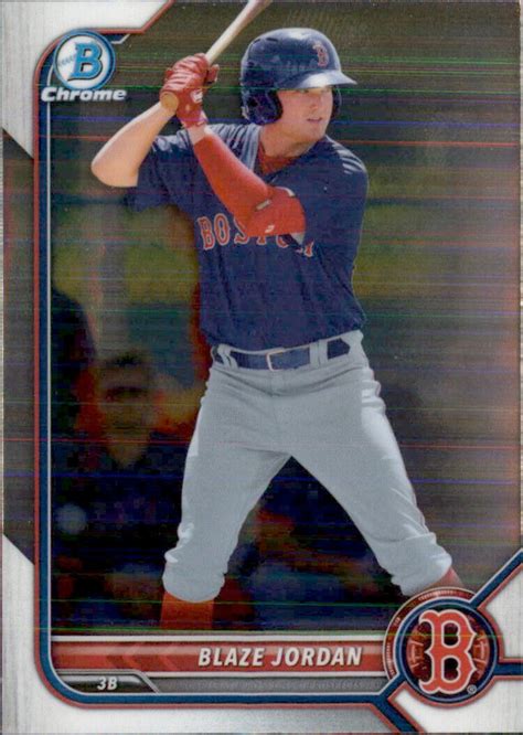 Bowman Chrome Prospect Card Boston Red Sox Blaze Jordan Bcp Ebay