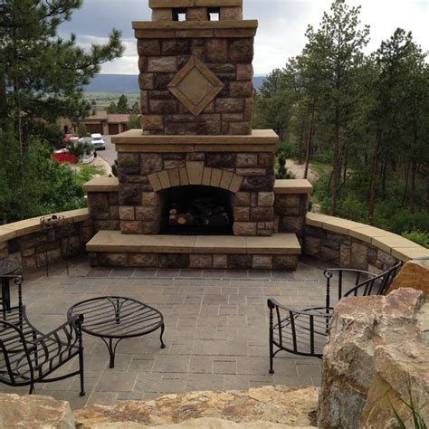 Outdoor Fireplace - Rustic - Patio - Denver - by Colorado Outdoor ...