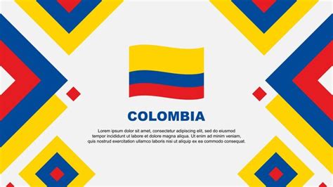 Premium Vector Colombia Flag Abstract Background Design Template