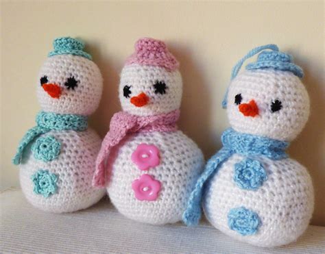 Bonhomme De Neige Au Crochet Pour Le Sapin Creations Novelty