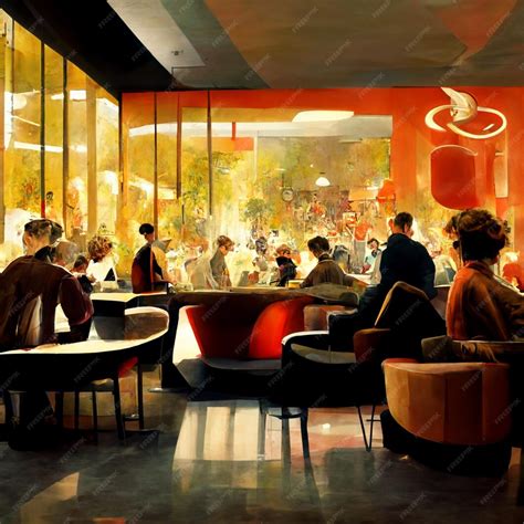 Espaço Onde As Pessoas Sentam Para Comer E Conversar - Pessoas reunidas no café bebendo cerveja no pub sentados à mesa ou ...