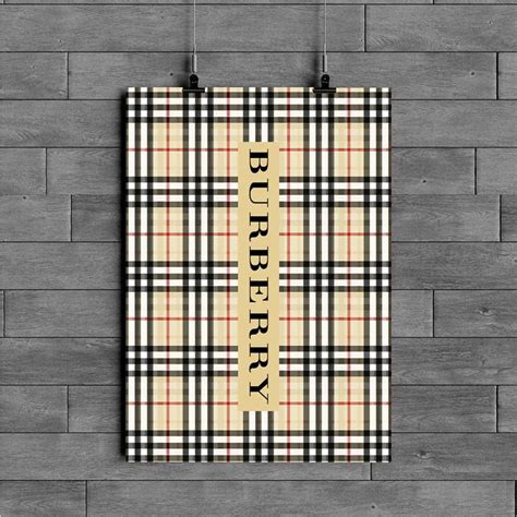 burberry pattern and font logo poster | Burberry pattern, Art poster ...