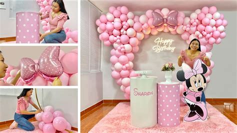 Como hacer un Arco de Globos Decoración Minnie Mouse YouTube