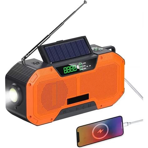 Radio D Urgence Avec Panneau Solaire Ipx Tanche Haut Parleur