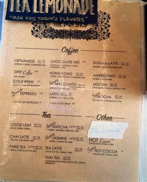 The Bun Shop Menu In Towson Maryland Usa