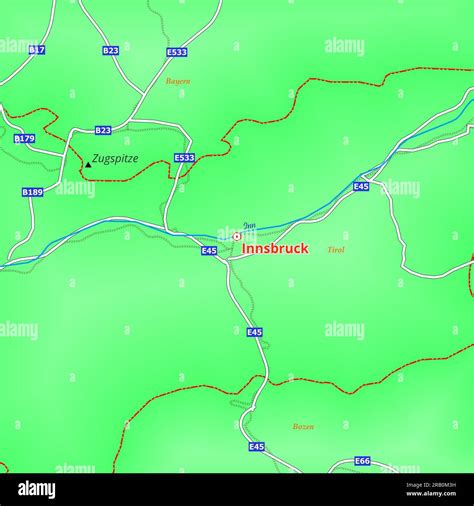 Mapa Imprimible De Innsbruck Banque De Photographies Et Dimages à