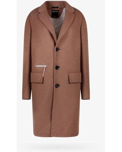 Brown Zegna Coats For Men Lyst