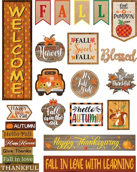 Amazon Whaline Pcs Fall Retro Slogan Cutouts With Pcs Glue