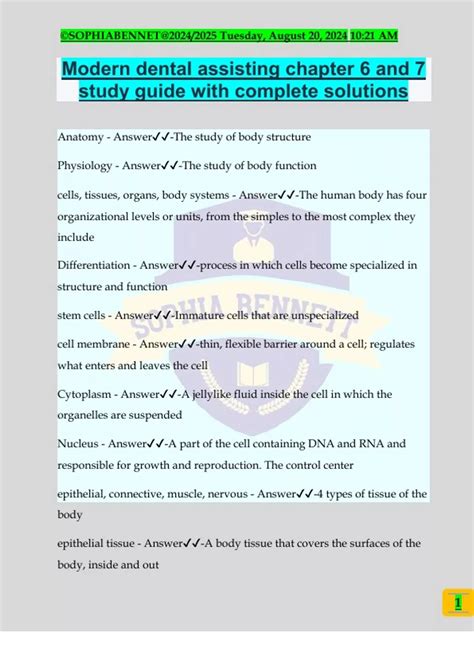 Dental Assisting Recall Questions Chapter 6