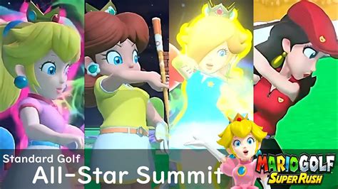 Mario Golf Super Rush Peach Vs Daisy Vs Rosalina Vs Pauline In All Star