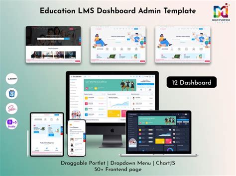 Education Lms Dashboard Admin Template Multipurpose Themes