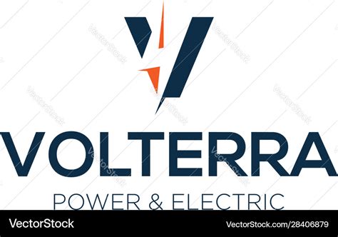 Volt electric logo design Royalty Free Vector Image