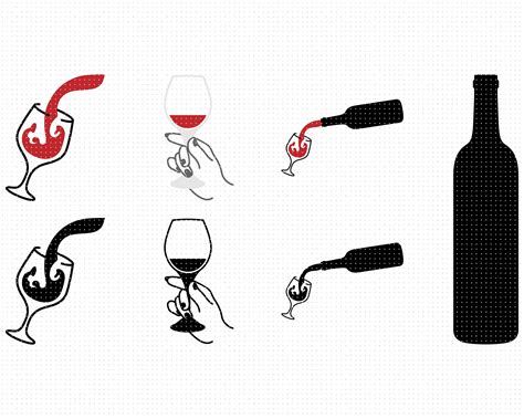 Wine SVG Bundle Wine Bottle Vector Svg File For Cricut Design