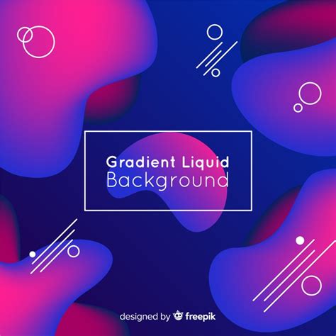 Free Vector Gradient Liquid Shapes Background