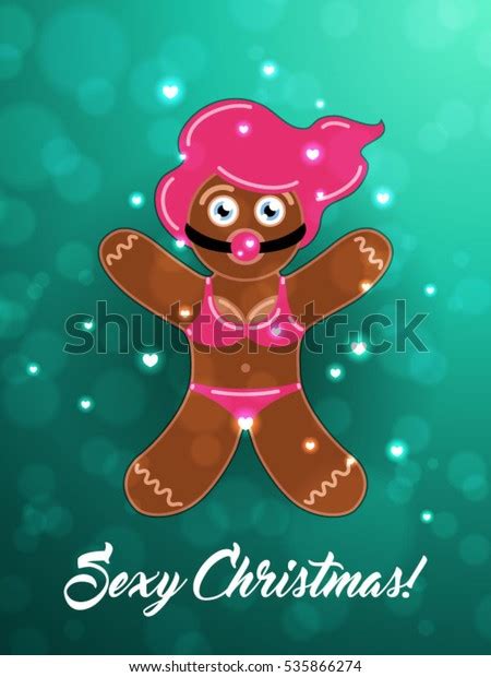 Sexy Christmas Sex Toy Gingerbread Lady Stock Vector Royalty Free