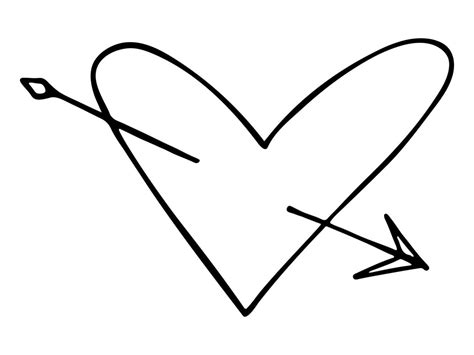 Simple Hand Drawn Heart Illustration Cute Valentines Day Heart Doodle Love Clipart 7772235