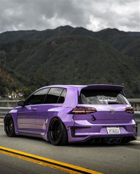 Purple Rocket Bunny Golf 7 Gti Volkswagen Golf Mk2 Polo Car