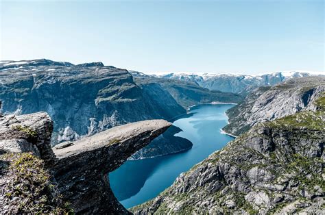 Download Norway Trolltunga Cliff Wallpaper | Wallpapers.com