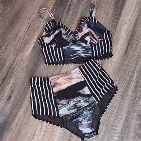 Torrid Swim Torrid Long Line Bikini Top And High Waist Bottoms Size Poshmark