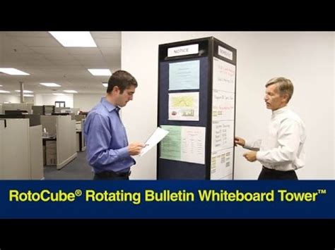 Portable Rotating Bulletin Whiteboard Kiosk RotoCube YouTube