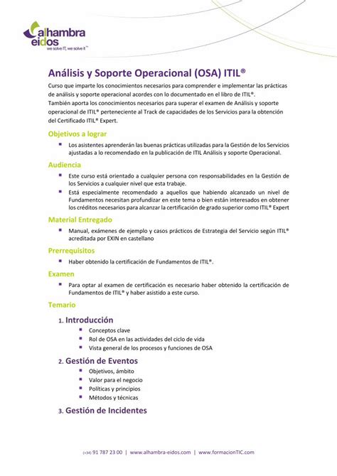 PDF Análisis y Soporte Operacional OSA PDF file 34 91 787 23 00