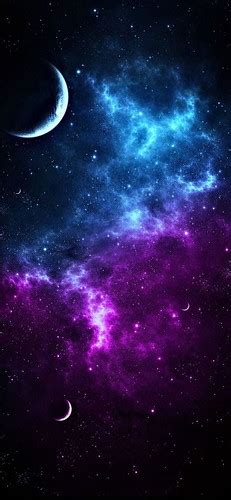 Hd Wallpaper Galaxy Blue Galaxy Moon Moons Purple Star Sta Flickr