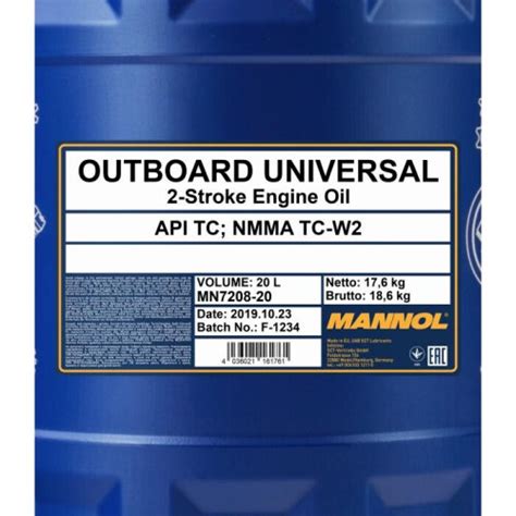 Mannol L Outboard Universal Two Stroke Oil Api Tc Nmma Tc W On Onbuy