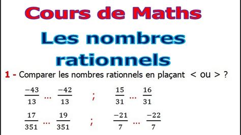 Les Nombres Rationnels Cours Et Exercices