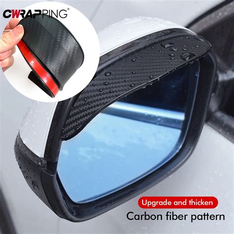 Visera De Fibra De Carbono Para Espejo Retrovisor De Coche Cubierta