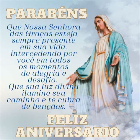 Cartão De Aniversário Religioso Para Imprimir - Cartão de aniversário com nossa senhora | Oração do aniversariante ...