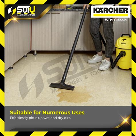 KARCHER WD1 Classic 15L Wet Dry Vacuum Cleaner 1200W W Accessories