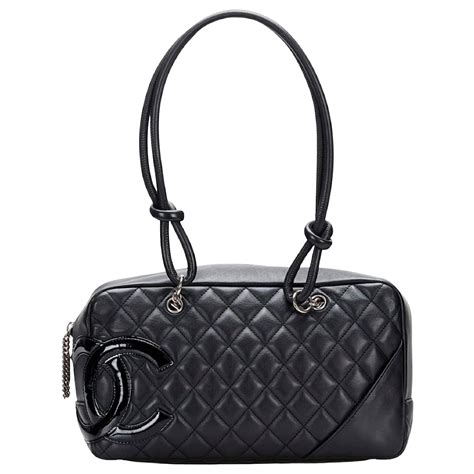 Chanel Cambon Line Black Leather Ref 787536 Joli Closet