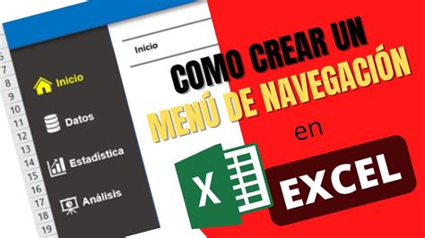 Cómo crear un menu de navegación en Excel YouTube