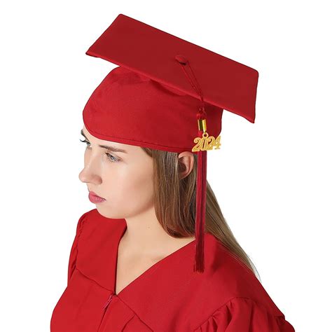 Graduationmall Matte Graduation Gown Cap Tassel Set 2024