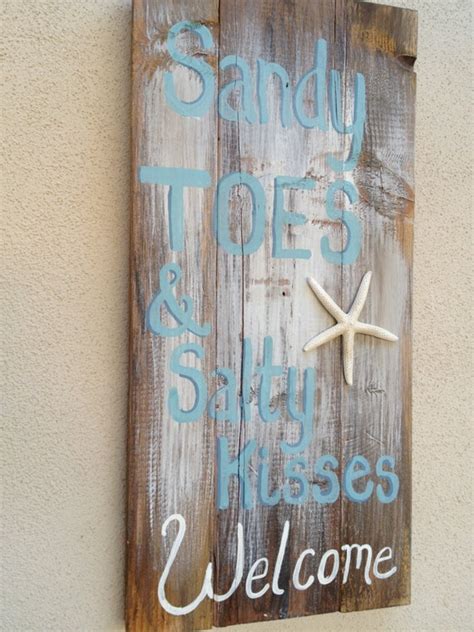 Beach Cottage Welcome Signsandy Toes And Salty By Abstudiowest